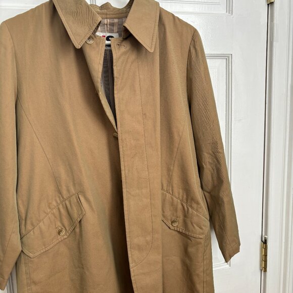 Issey Miyake Sport Jacket Vintage Chore Trench Khaki Brown Collared Coat Button - Picture 2 of 14